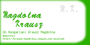 magdolna krausz business card